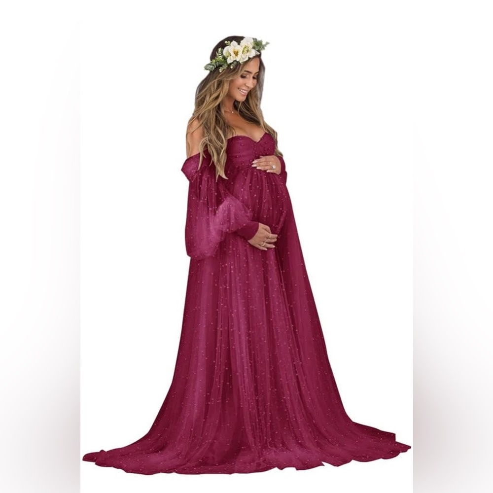 Maternity Photoshoot Dress brand new without tags Burgundy